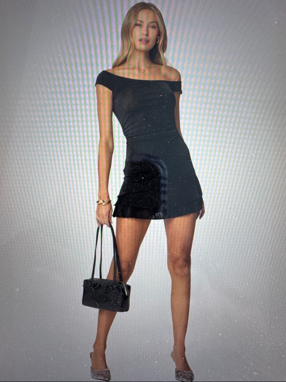 Edikted Carey Asymmetric Mini Dress Black Size Small S Style S18127 Sheer NWT